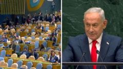 Retiro de Delegados de Naciones Unidas Durante Intervención de Primer Ministro Israelí Benjamin Netanyahu