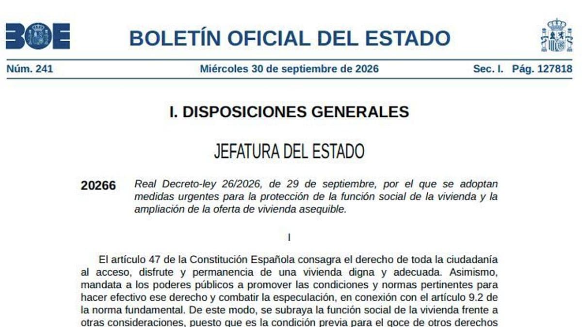 Publicado en el BOE el Primer Decreto de Vivienda del Gobierno: Medidas de Protección y Regulación del Alquiler